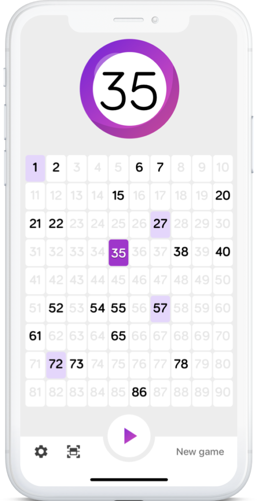 Bingo App Screenshot