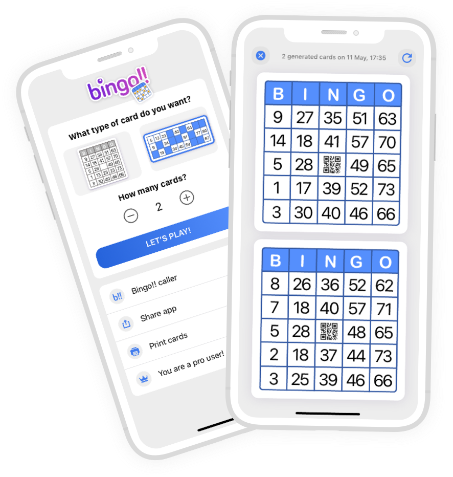 Bingo Cards App